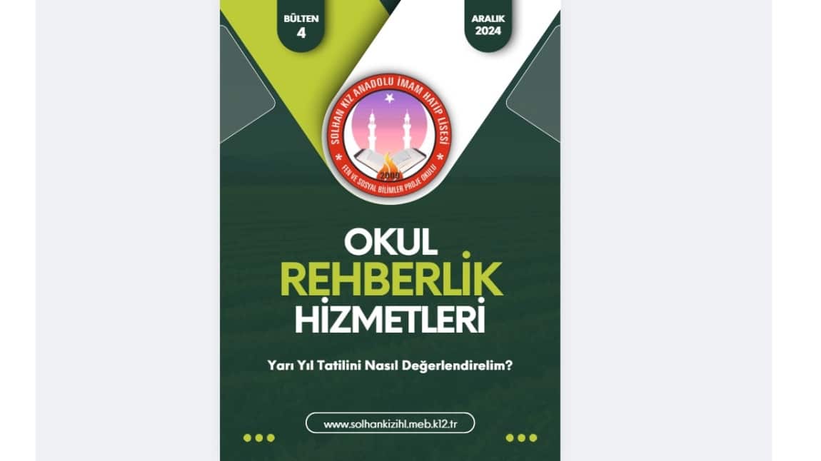 Okul Rehberlik Hizmetleri Bültenimizin 4.Sayısı Yayında.