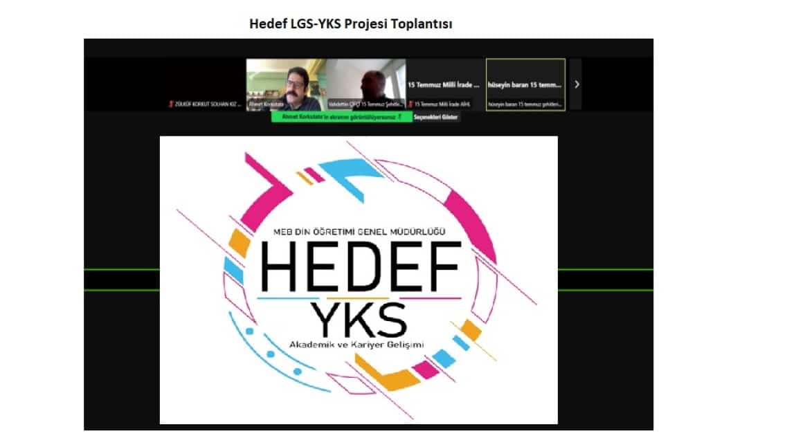 Hedef LGS-YKS Projesi Toplantısı'na katıldık.